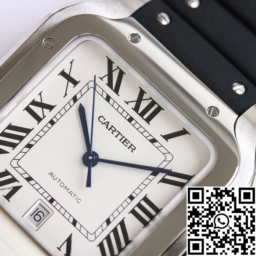Cartier Santos WSSA0018 GF Factory V2 Rubber Strap White Dial
