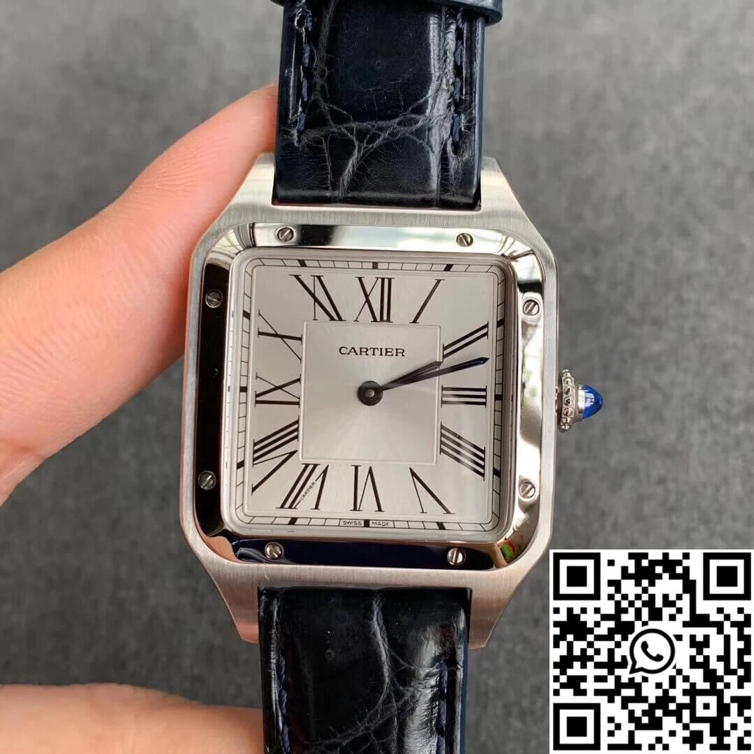 Cartier Santos WSSA0022 Blue Cowhide Strap