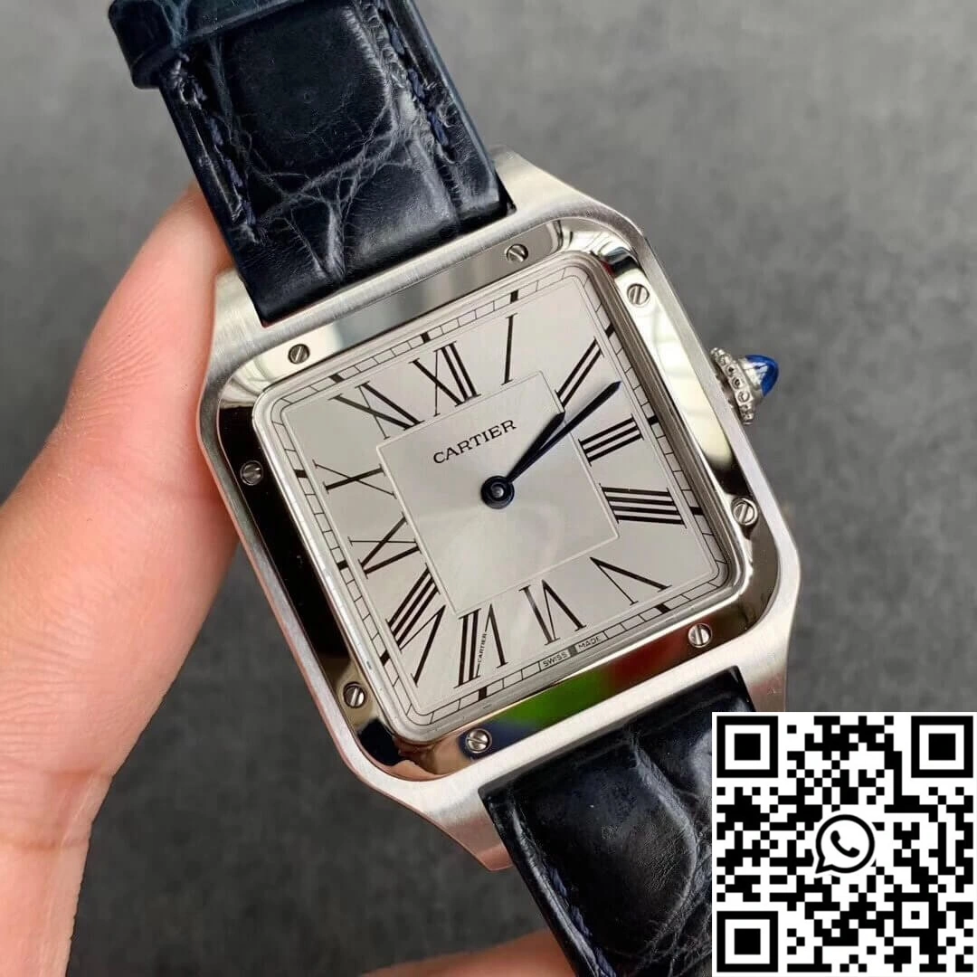 Cartier Santos WSSA0022 Blue Cowhide Strap
