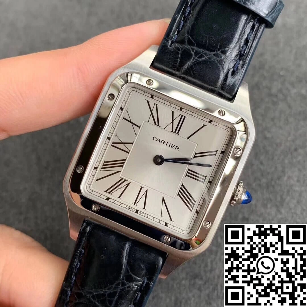 Cartier Santos WSSA0022 Blue Cowhide Strap