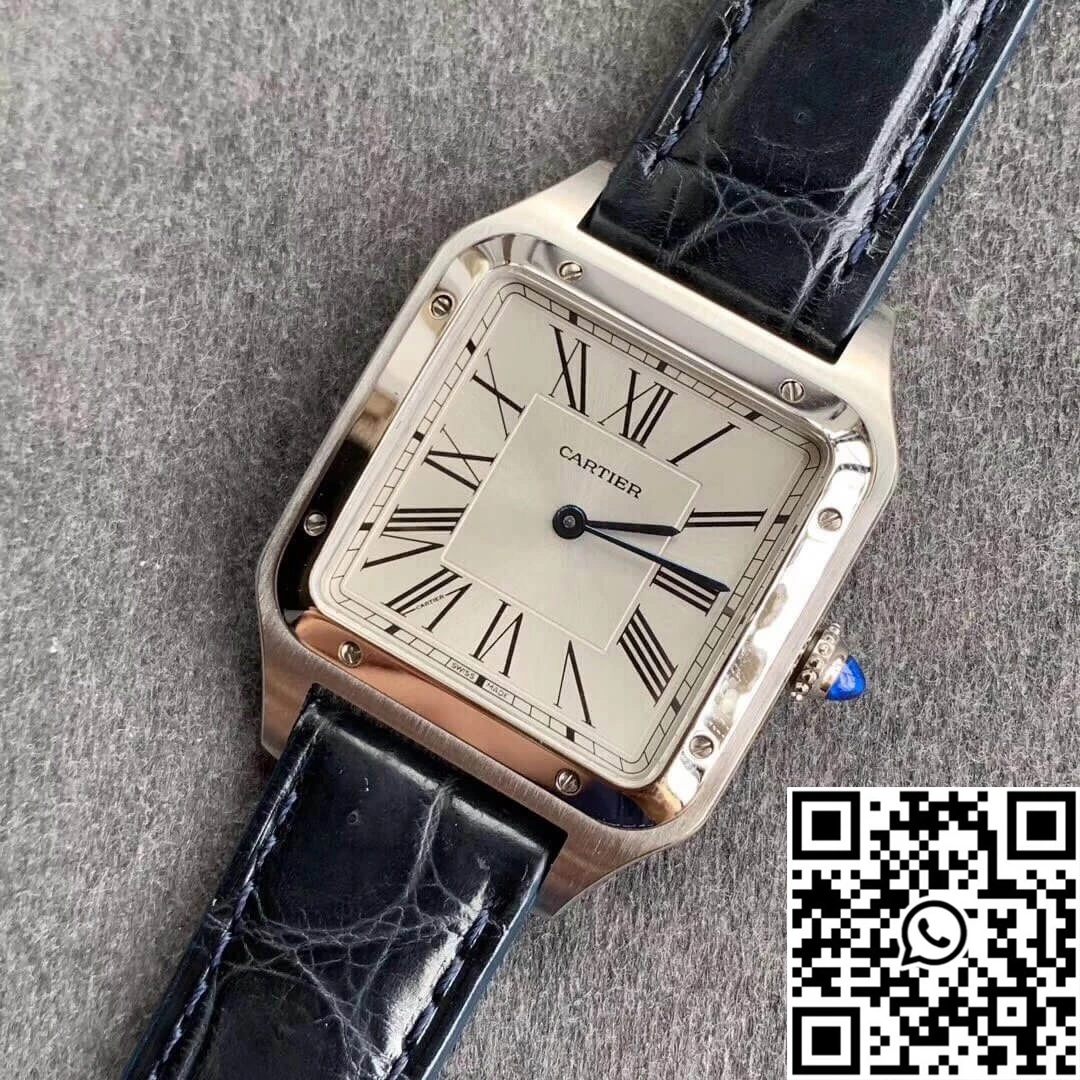 Cartier Santos WSSA0022 Blue Cowhide Strap