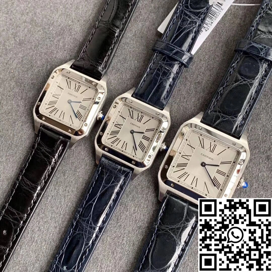 Cartier Santos WSSA0022 Blue Cowhide Strap