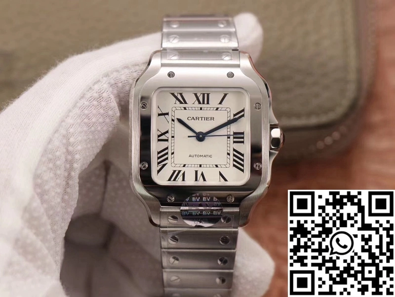 Cartier Santos WSSA0029 BV Factory Silver White Dial