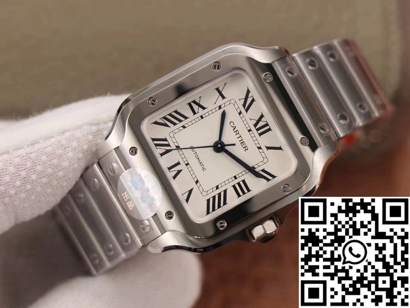 Cartier Santos WSSA0029 BV Factory Silver White Dial