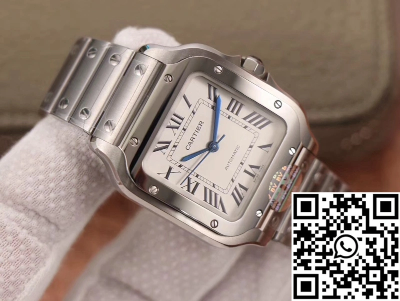 Cartier Santos WSSA0029 BV Factory Silver White Dial