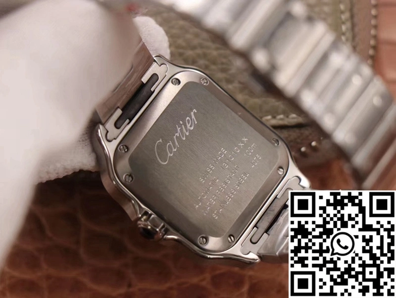 Cartier Santos WSSA0029 BV Factory Silver White Dial