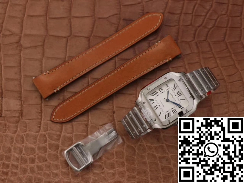 Cartier Santos WSSA0029 BV Factory Silver White Dial