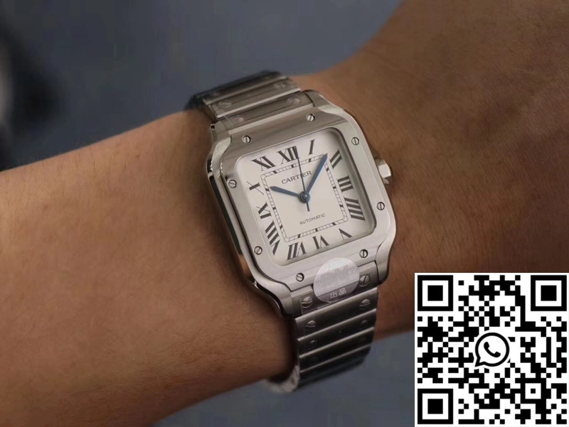 Cartier Santos WSSA0029 BV Factory Silver White Dial
