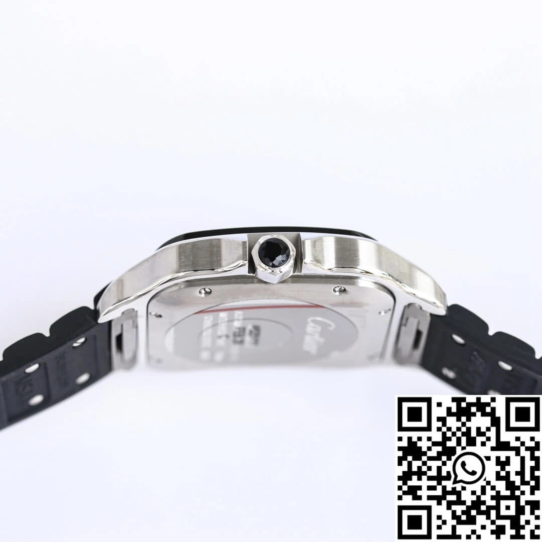 Cartier Santos WSSA0037 GF Factory V2 Black Rubber Strap