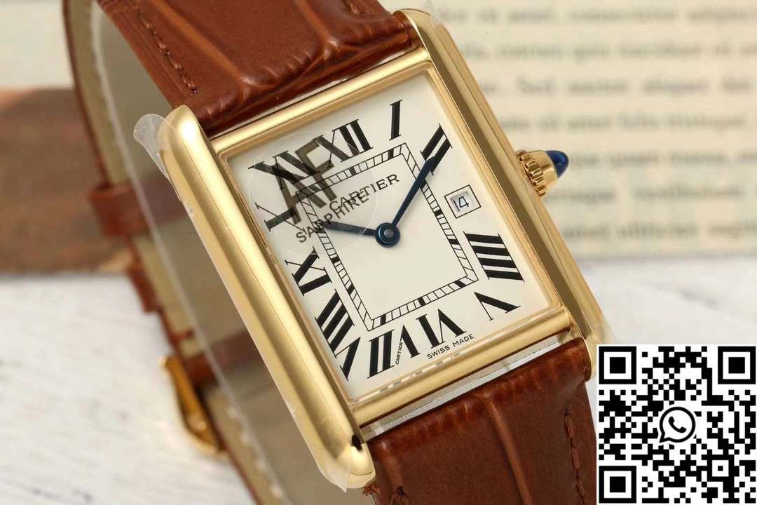Cartier Tank CRWGTA0342 AF Factory 25.5mm Yellow Gold White Dial