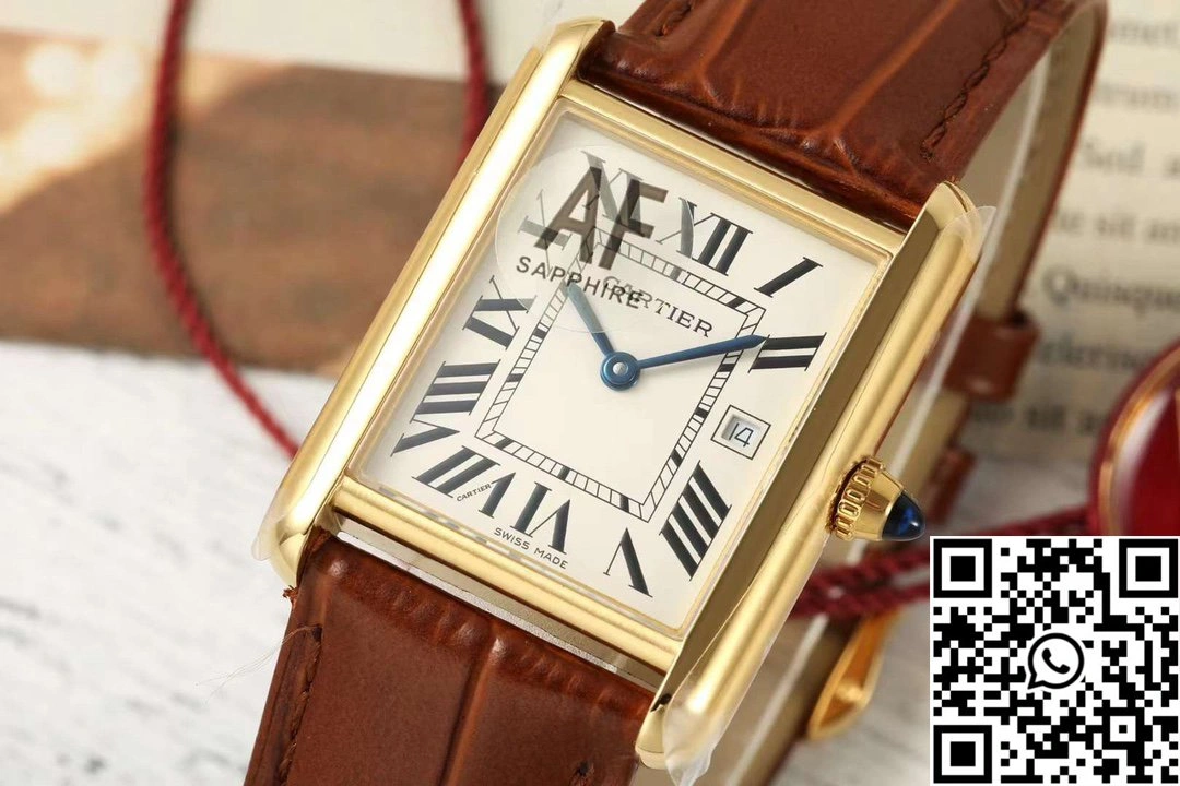 Cartier Tank CRWGTA0342 AF Factory 25.5mm Yellow Gold White Dial