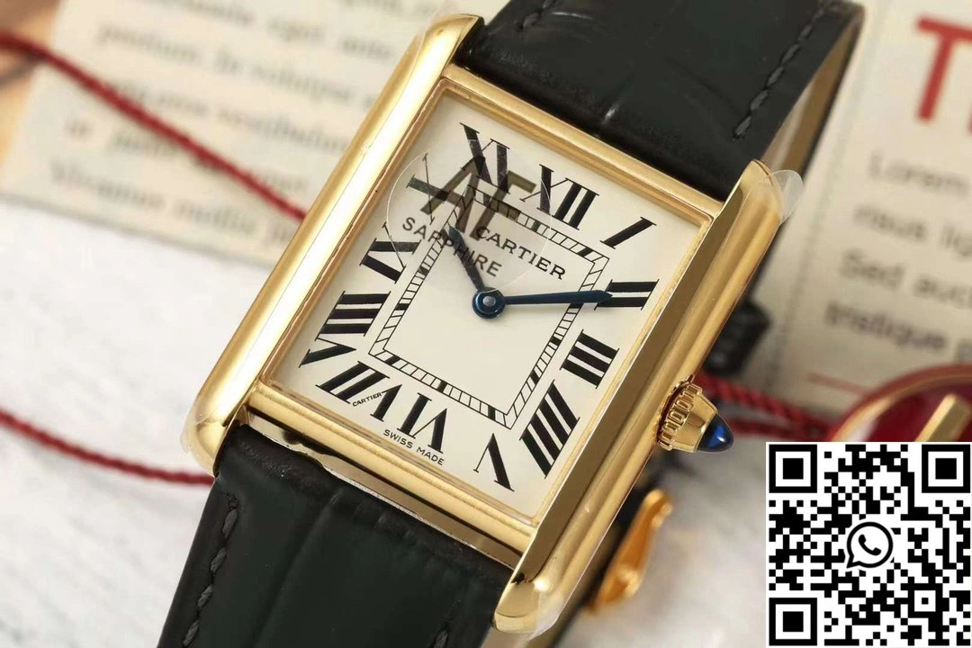 Cartier Tank CRWGTA0343 AF Factory 25.5mm Yellow Gold White Dial