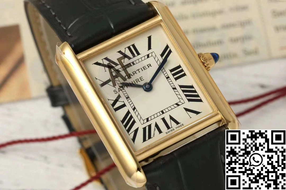 Cartier Tank CRWGTA0343 AF Factory 25.5mm Yellow Gold White Dial
