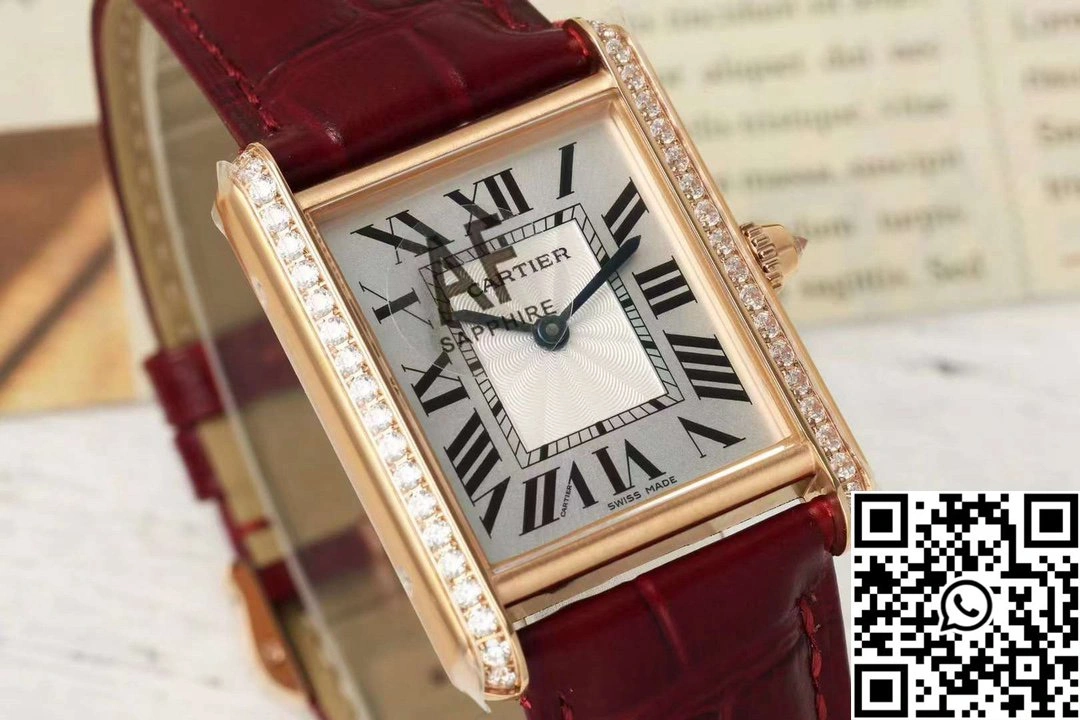 Cartier Tank CRWJTA0038 AF Factory 25.5mm Rose Gold White Dial