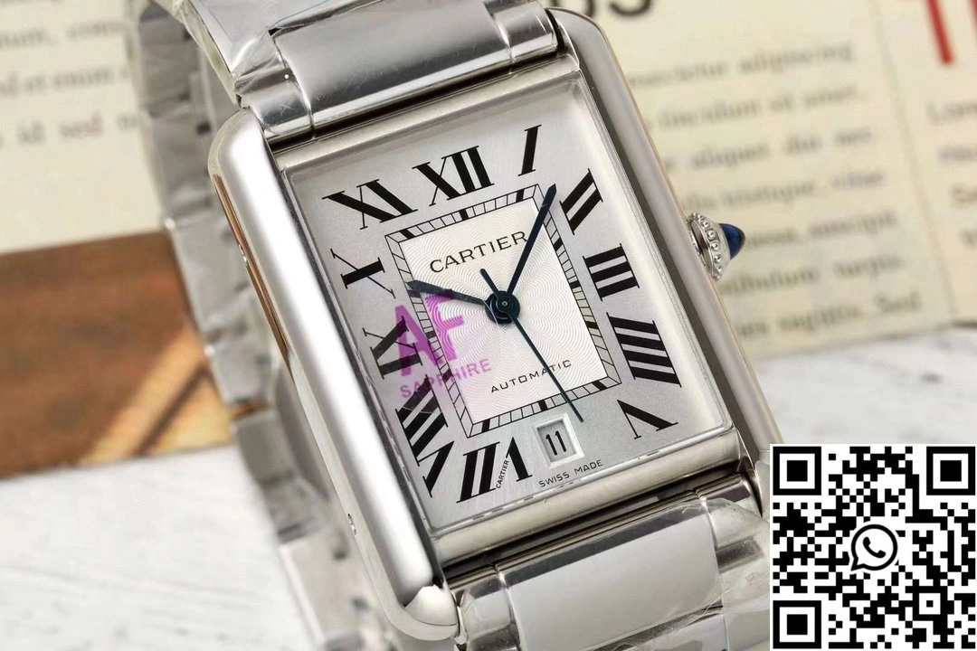 Cartier Tank CRWSTA0053 AF Factory 31mm Stainless Steel White Dial