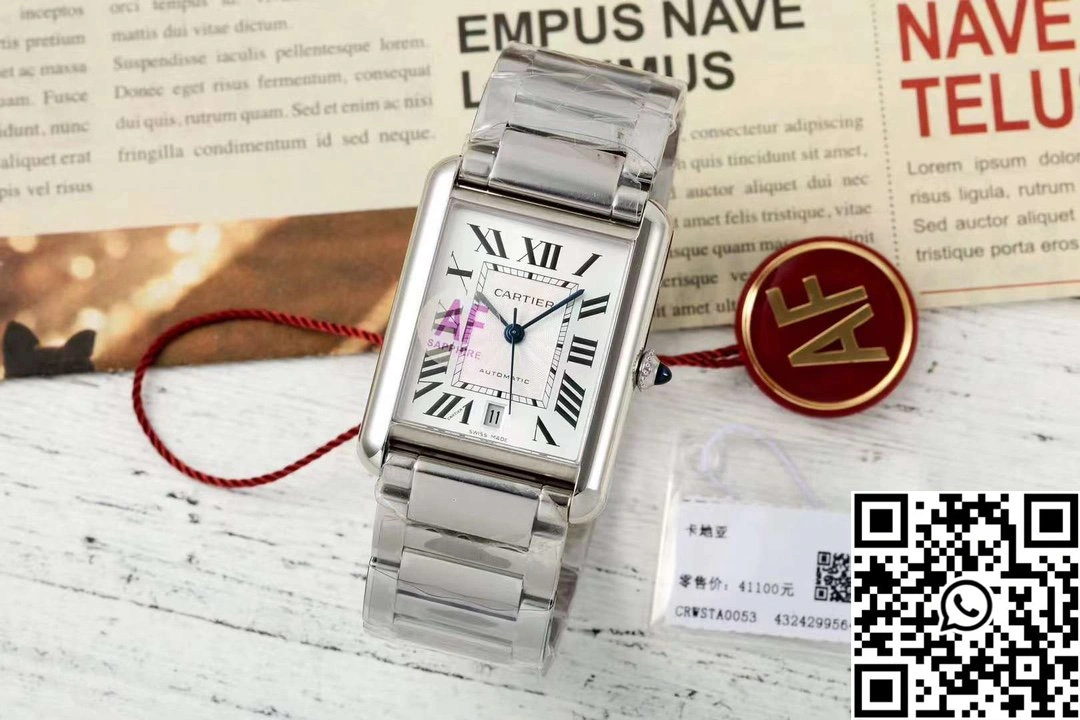 Cartier Tank CRWSTA0053 AF Factory 31mm Stainless Steel White Dial
