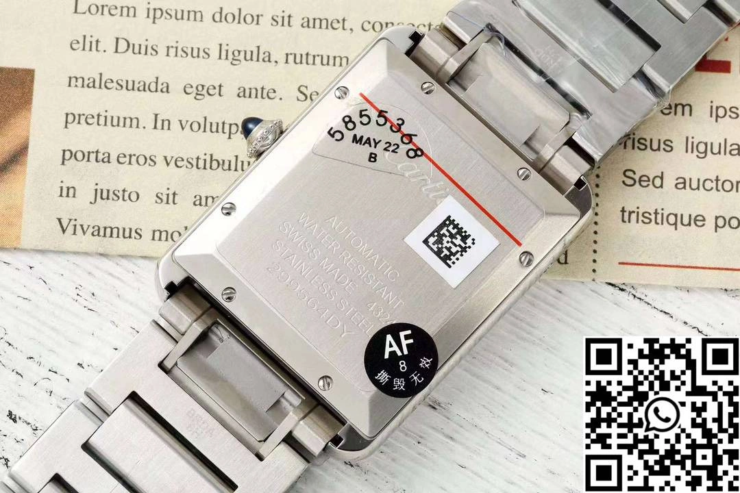 Cartier Tank CRWSTA0053 AF Factory 31mm Stainless Steel White Dial