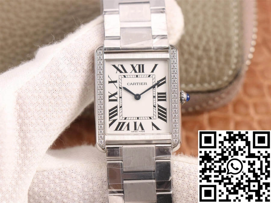 Cartier Tank K11 Factory Diamond White Dial