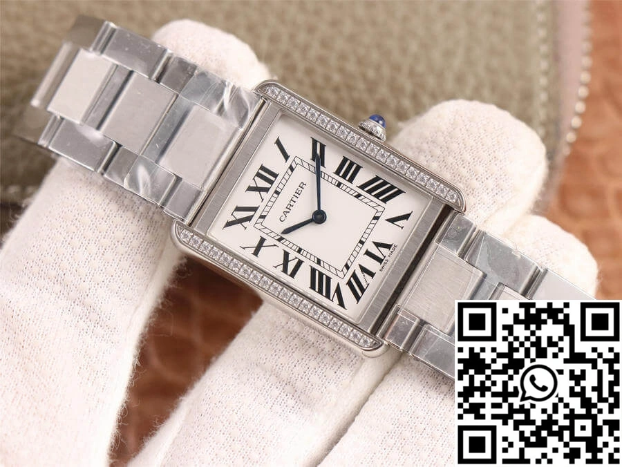 Cartier Tank K11 Factory Diamond White Dial