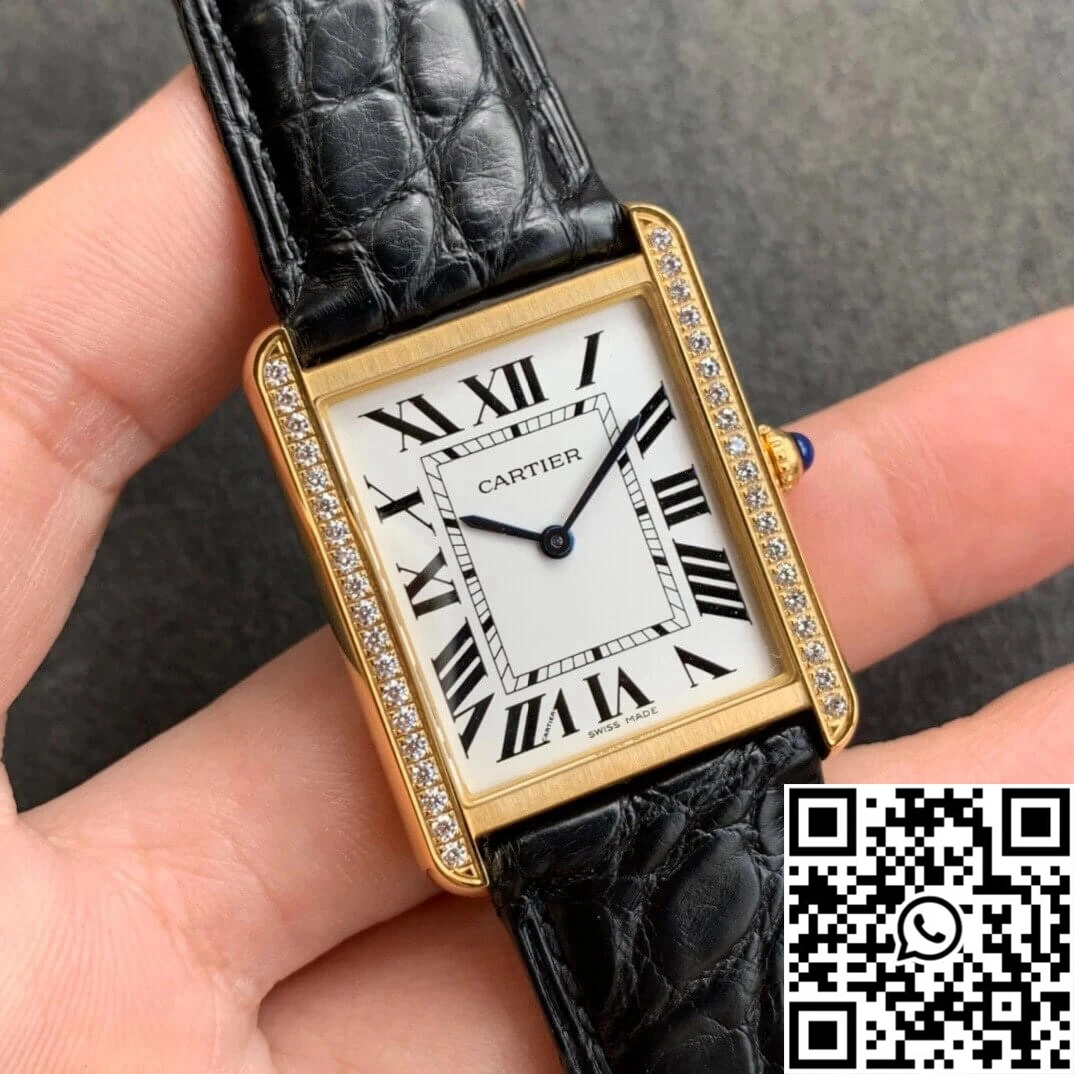 Cartier Tank K11 Factory V2 Yellow Gold White Dial