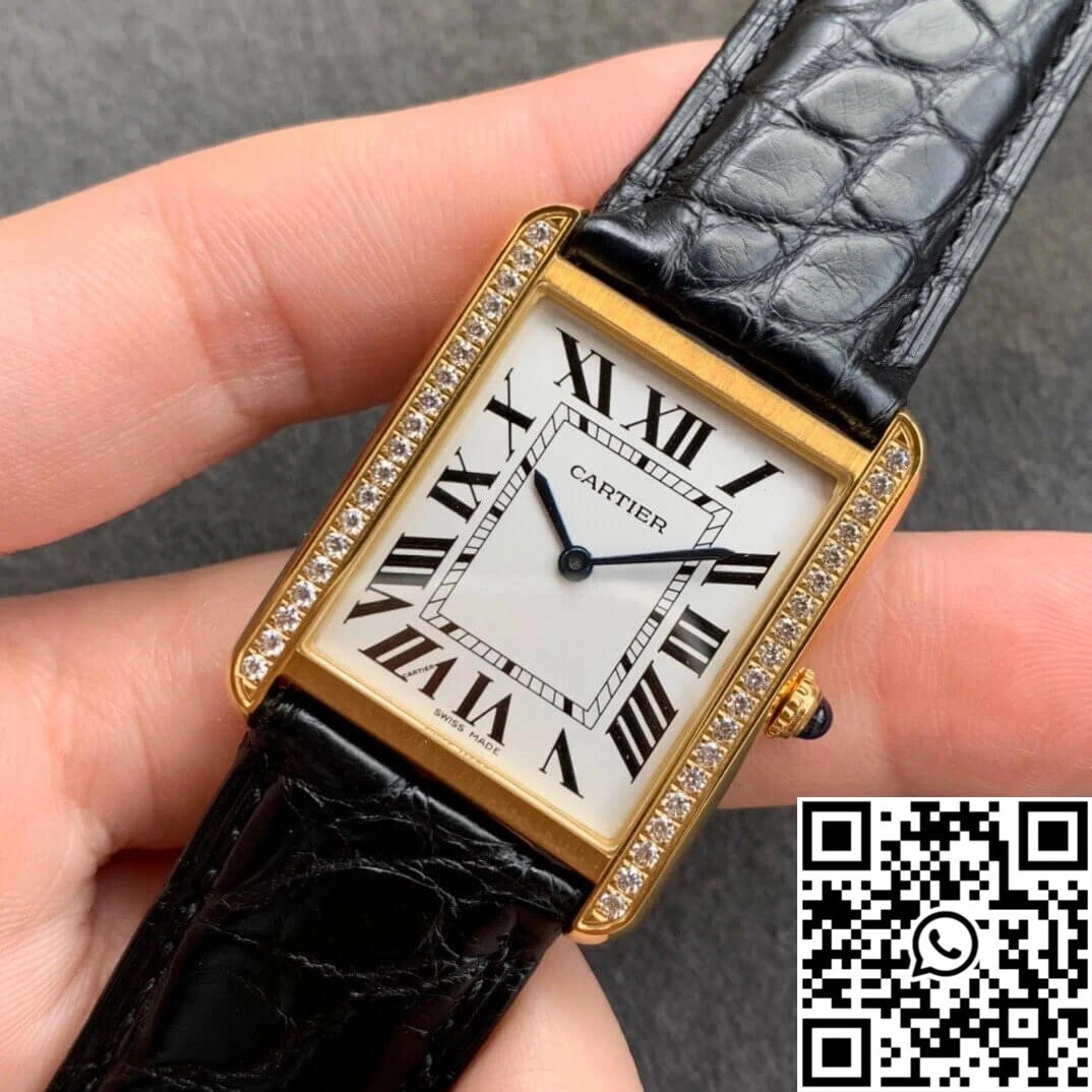 Cartier Tank K11 Factory V2 Yellow Gold White Dial