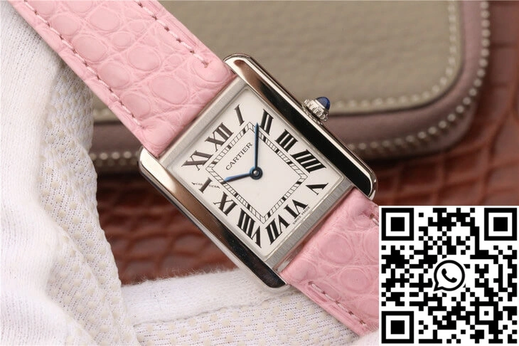 Cartier Tank Ladies Stainless Steel White Dial