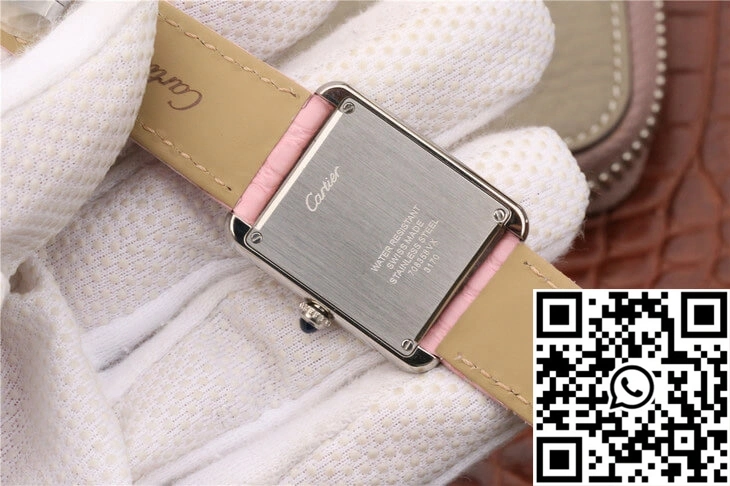 Cartier Tank Ladies Stainless Steel White Dial