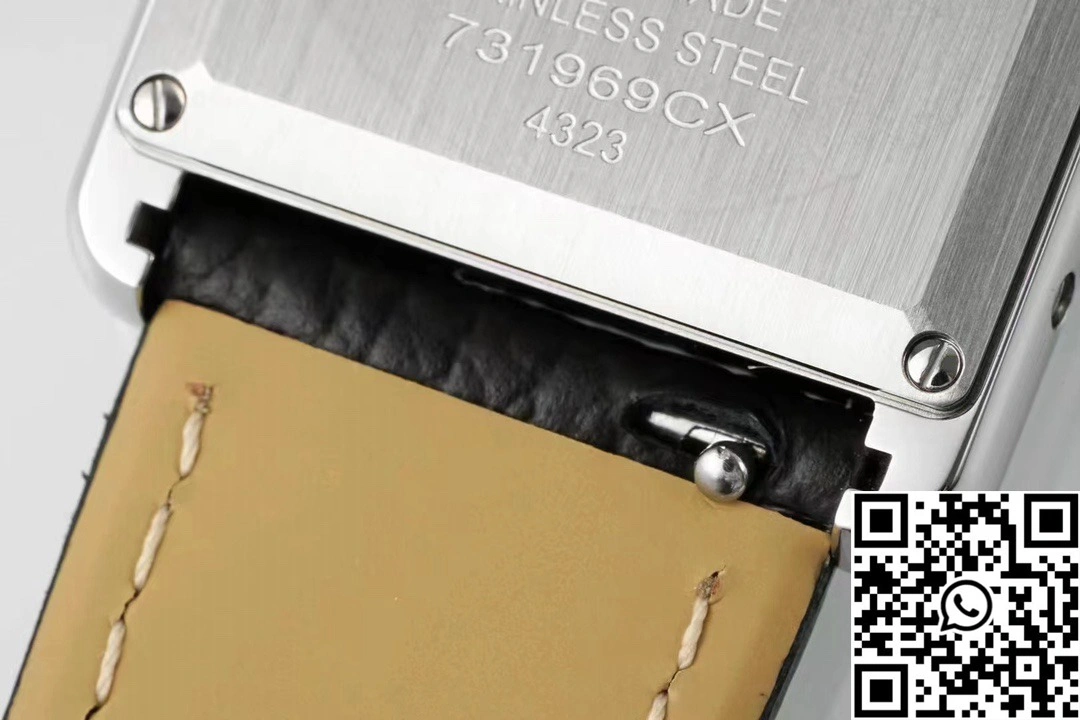 Cartier Tank Must CRWSTA0107 AF Factory 25.5mm Stainless Steel White Dial Leather Band