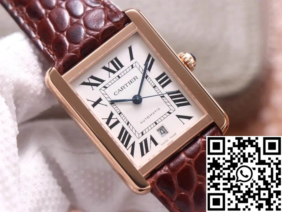 Cartier Tank W5200026 V9 Factory Rose Gold White Dial