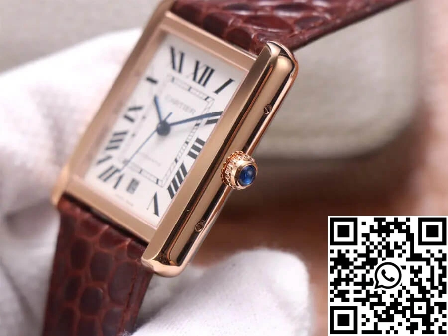 Cartier Tank W5200026 V9 Factory Rose Gold White Dial
