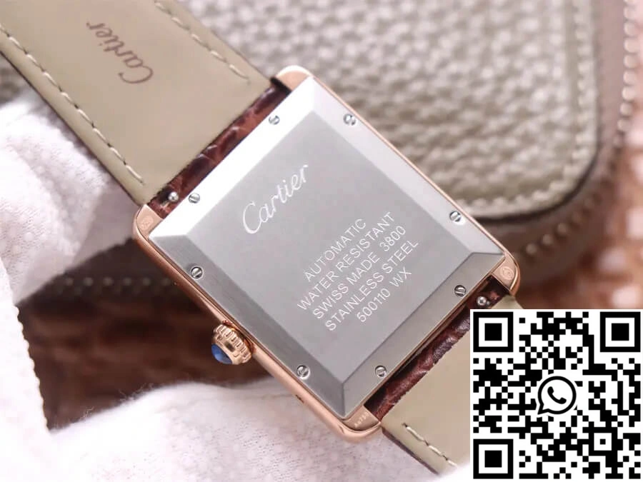 Cartier Tank W5200026 V9 Factory Rose Gold White Dial