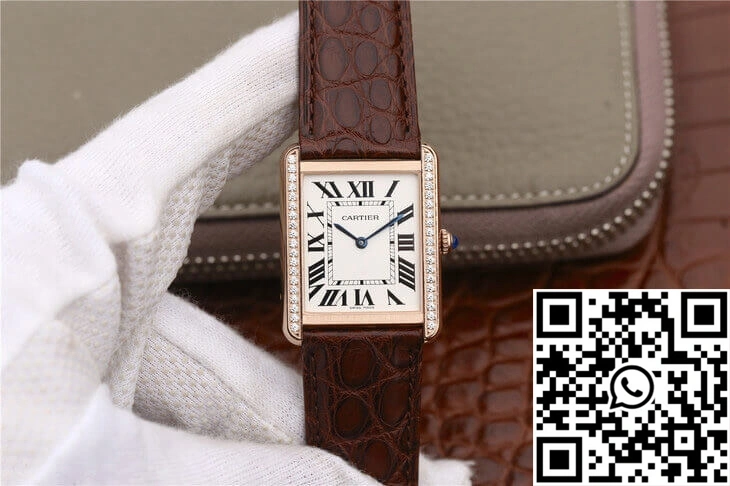 Cartier Tank WT200005 K11 Factory Rose Gold Diamonds