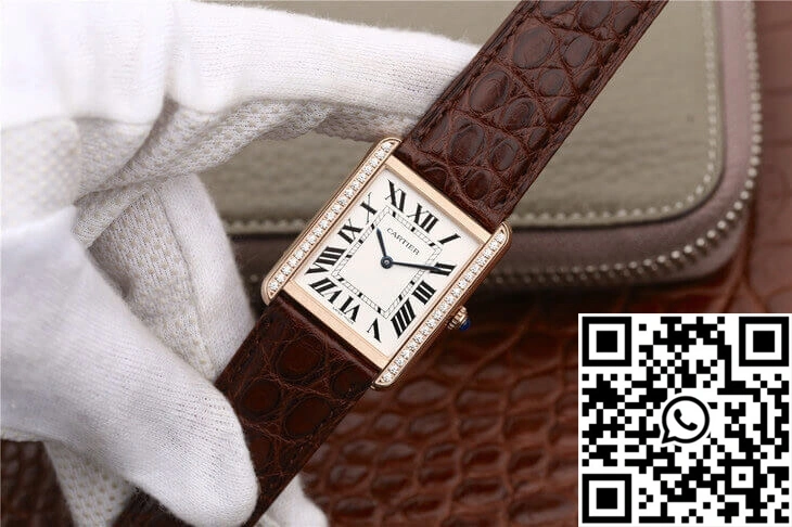 Cartier Tank WT200005 K11 Factory Rose Gold Diamonds