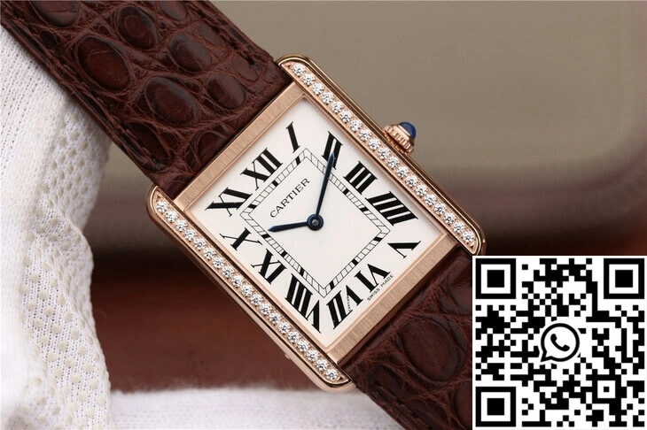 Cartier Tank WT200005 K11 Factory Rose Gold Diamonds