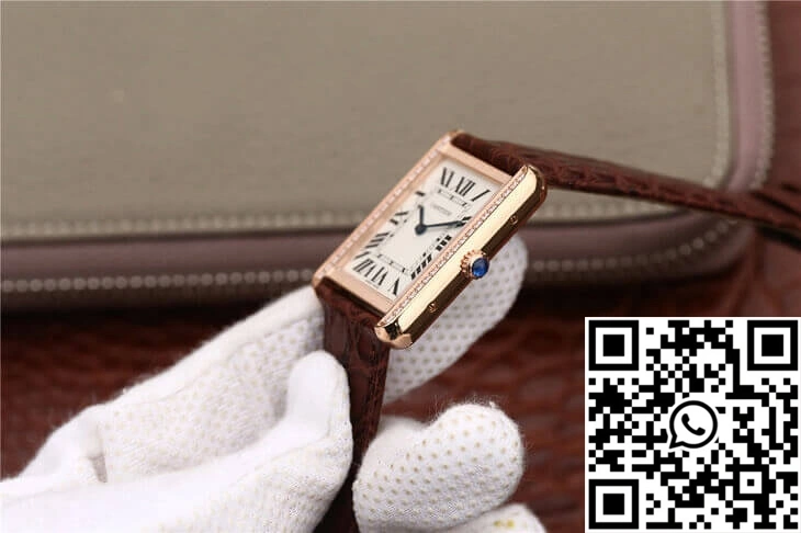 Cartier Tank WT200005 K11 Factory Rose Gold Diamonds