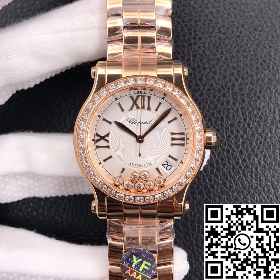 Chopard Happy Diamonds 274808-5004 YF Factory Rose Gold Silver Dial
