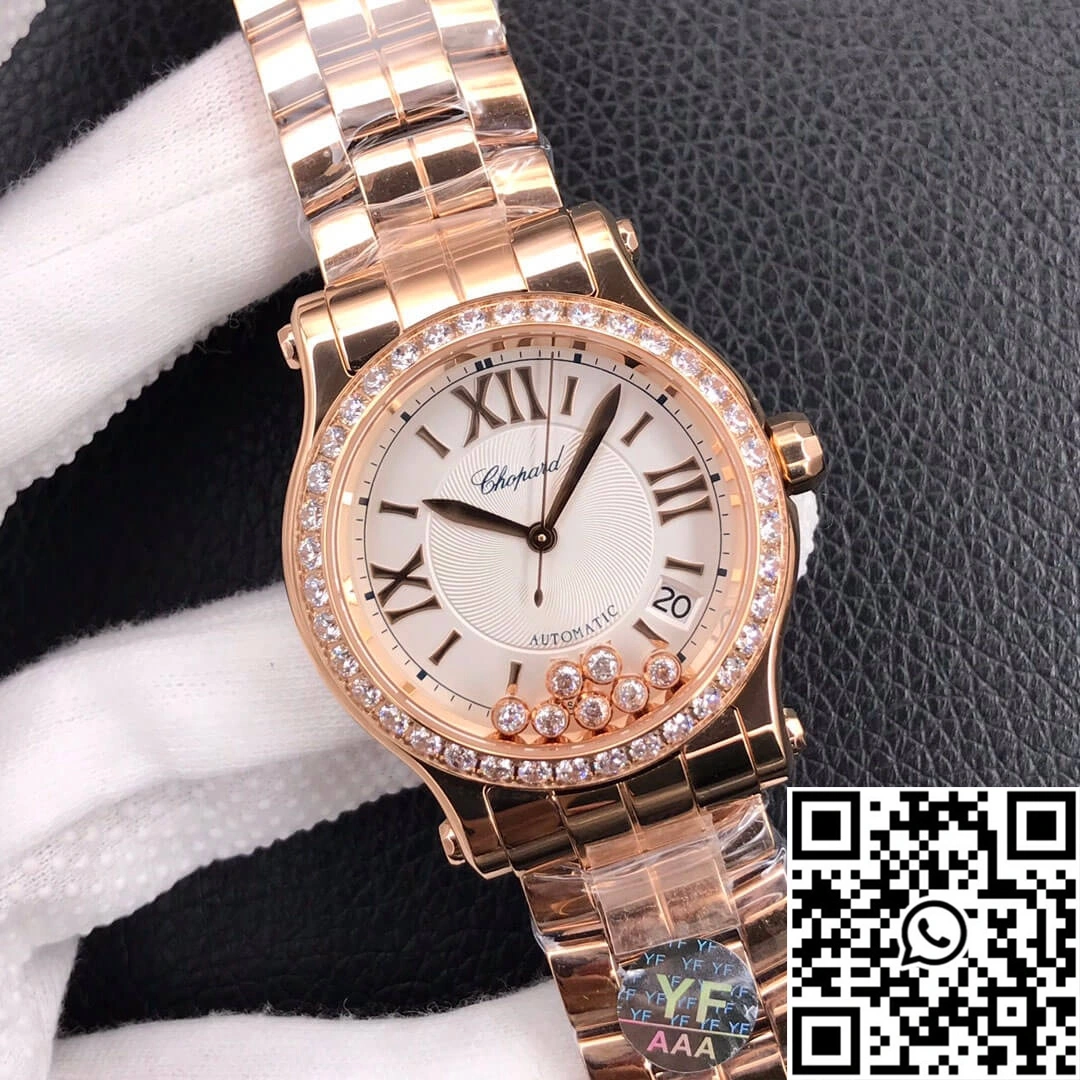 Chopard Happy Diamonds 274808-5004 YF Factory Rose Gold Silver Dial