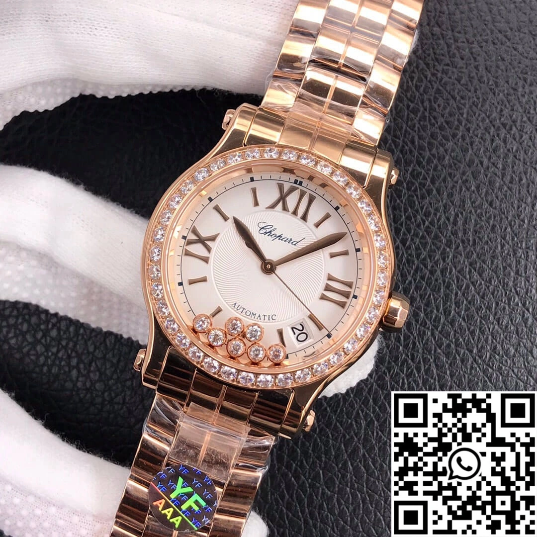 Chopard Happy Diamonds 274808-5004 YF Factory Rose Gold Silver Dial