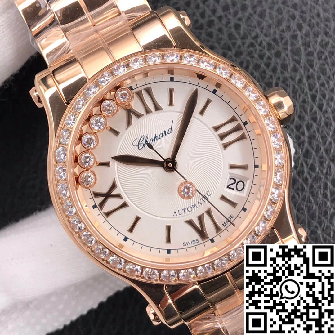 Chopard Happy Diamonds 274808-5004 YF Factory Rose Gold Silver Dial
