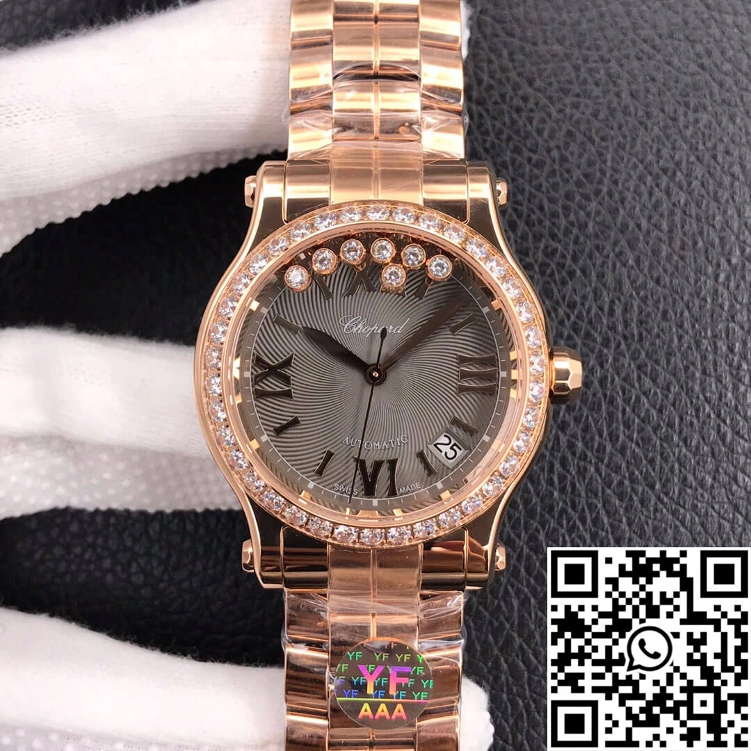 Chopard Happy Diamonds 274808-5015 YF Factory Rose Gold Dark Gray Dial