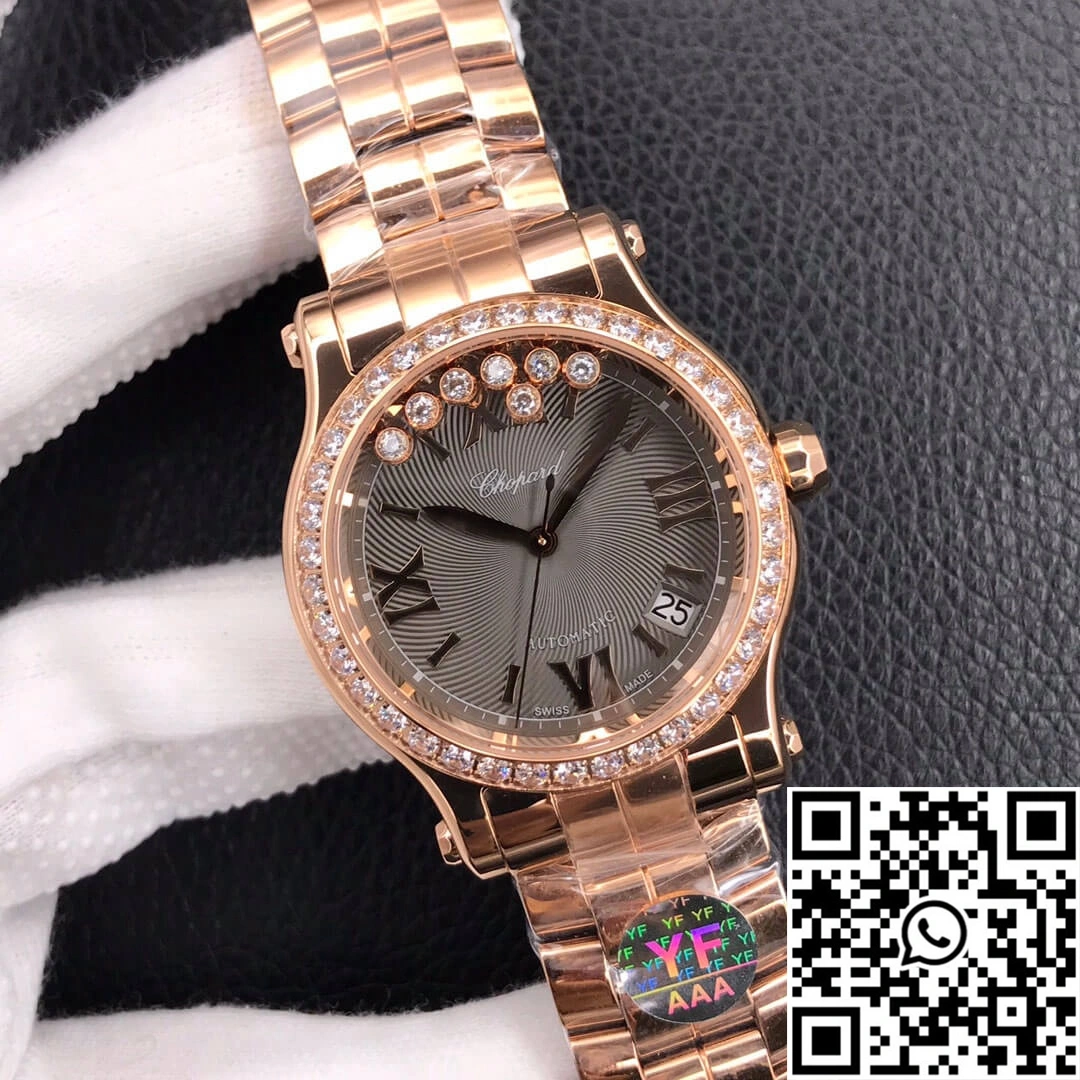 Chopard Happy Diamonds 274808-5015 YF Factory Rose Gold Dark Gray Dial