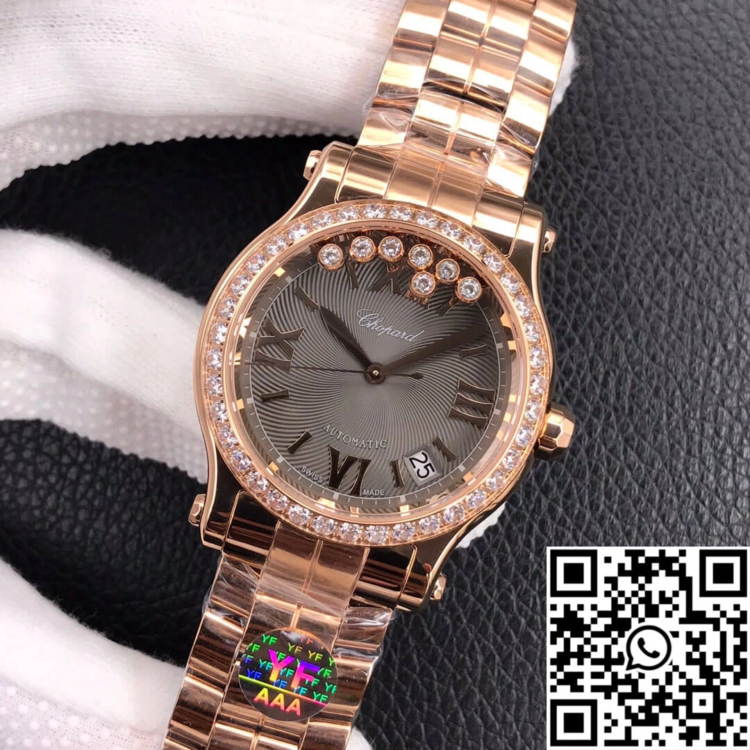 Chopard Happy Diamonds 274808-5015 YF Factory Rose Gold Dark Gray Dial