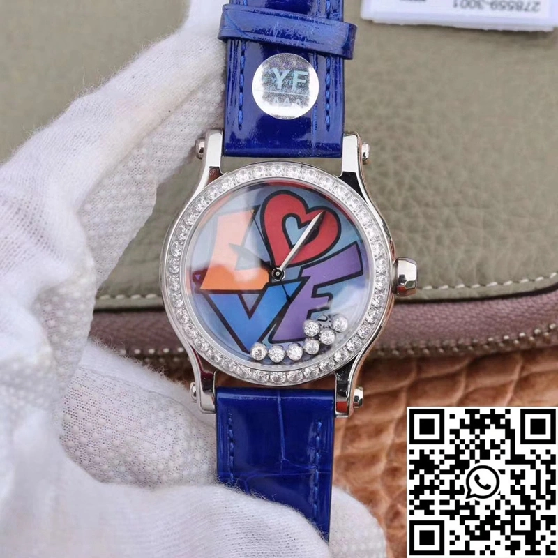 Chopard Happy Diamonds Happy Love 278559-3020 YF Factory Blue Mother Pearl Dial