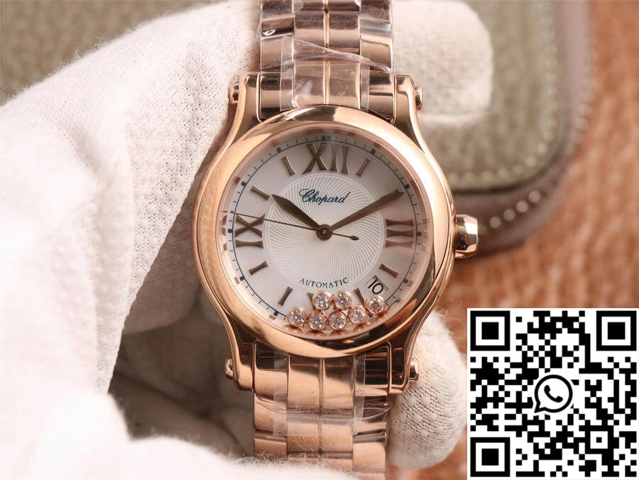 Chopard Happy Sport 274808-5002 YF Factory White Dial Rose Gold