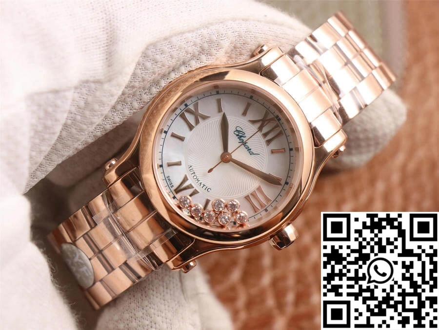 Chopard Happy Sport 274808-5002 YF Factory White Dial Rose Gold
