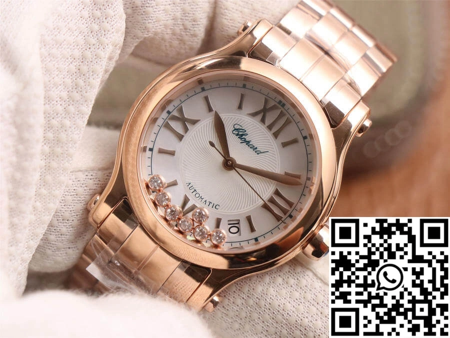 Chopard Happy Sport 274808-5002 YF Factory White Dial Rose Gold