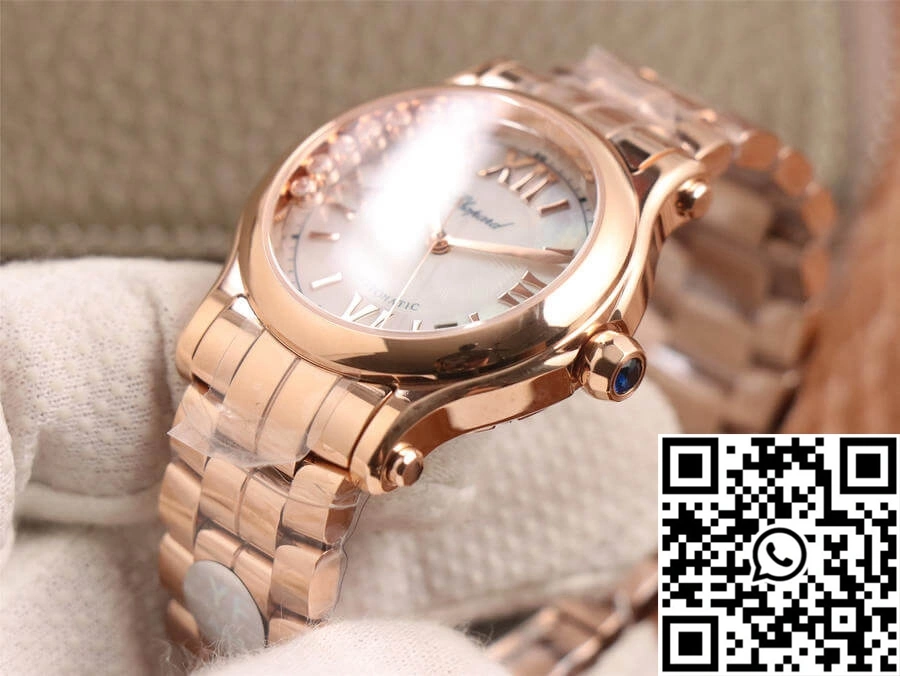 Chopard Happy Sport 274808-5002 YF Factory White Dial Rose Gold