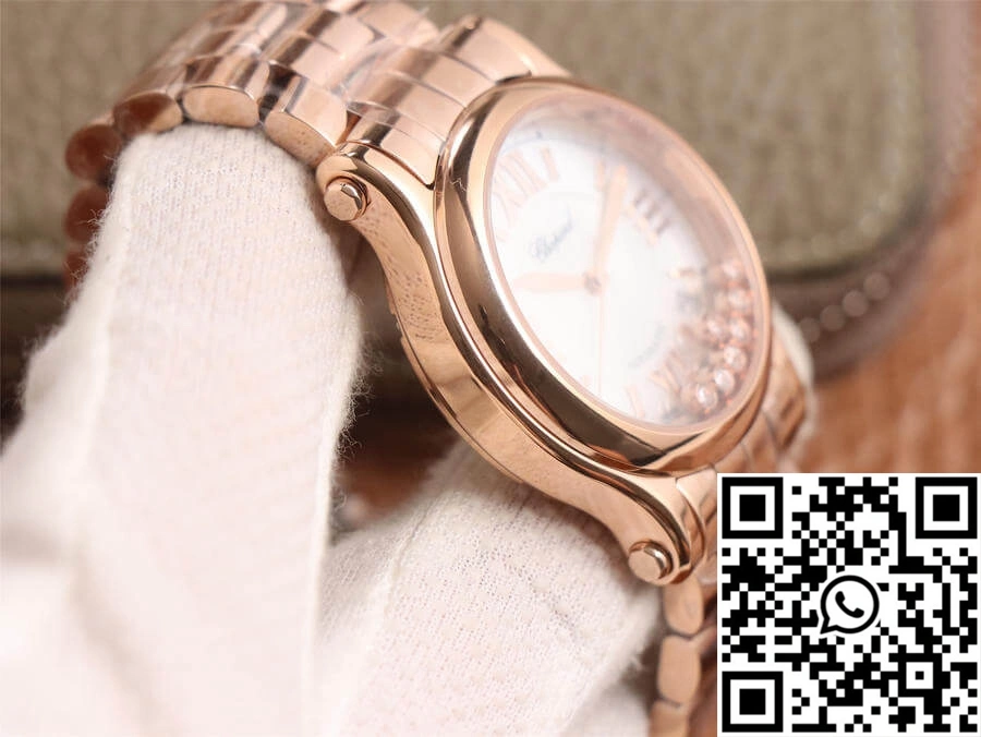 Chopard Happy Sport 274808-5002 YF Factory White Dial Rose Gold