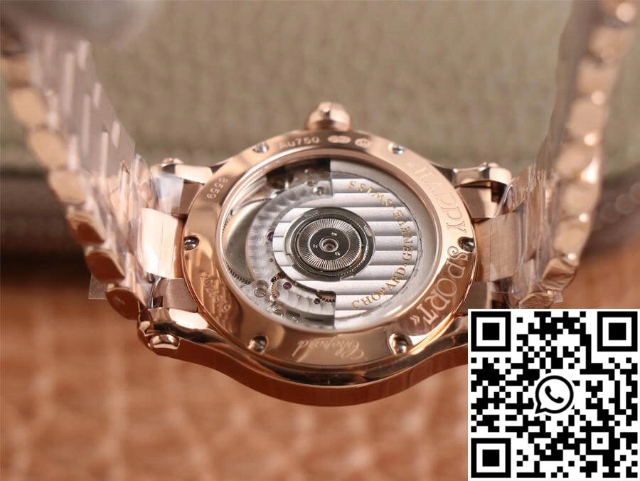 Chopard Happy Sport 274808-5002 YF Factory White Dial Rose Gold