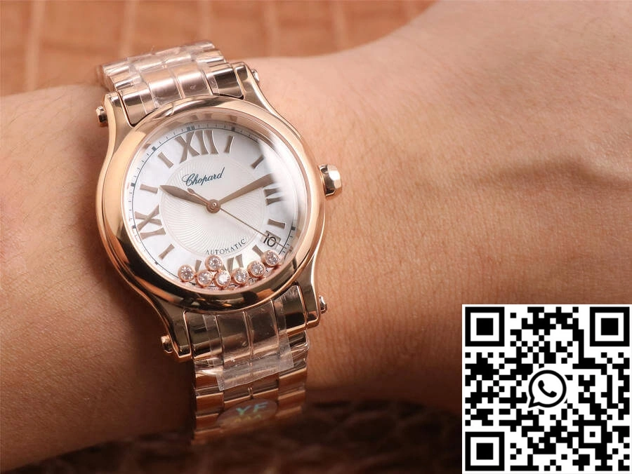 Chopard Happy Sport 274808-5002 YF Factory White Dial Rose Gold